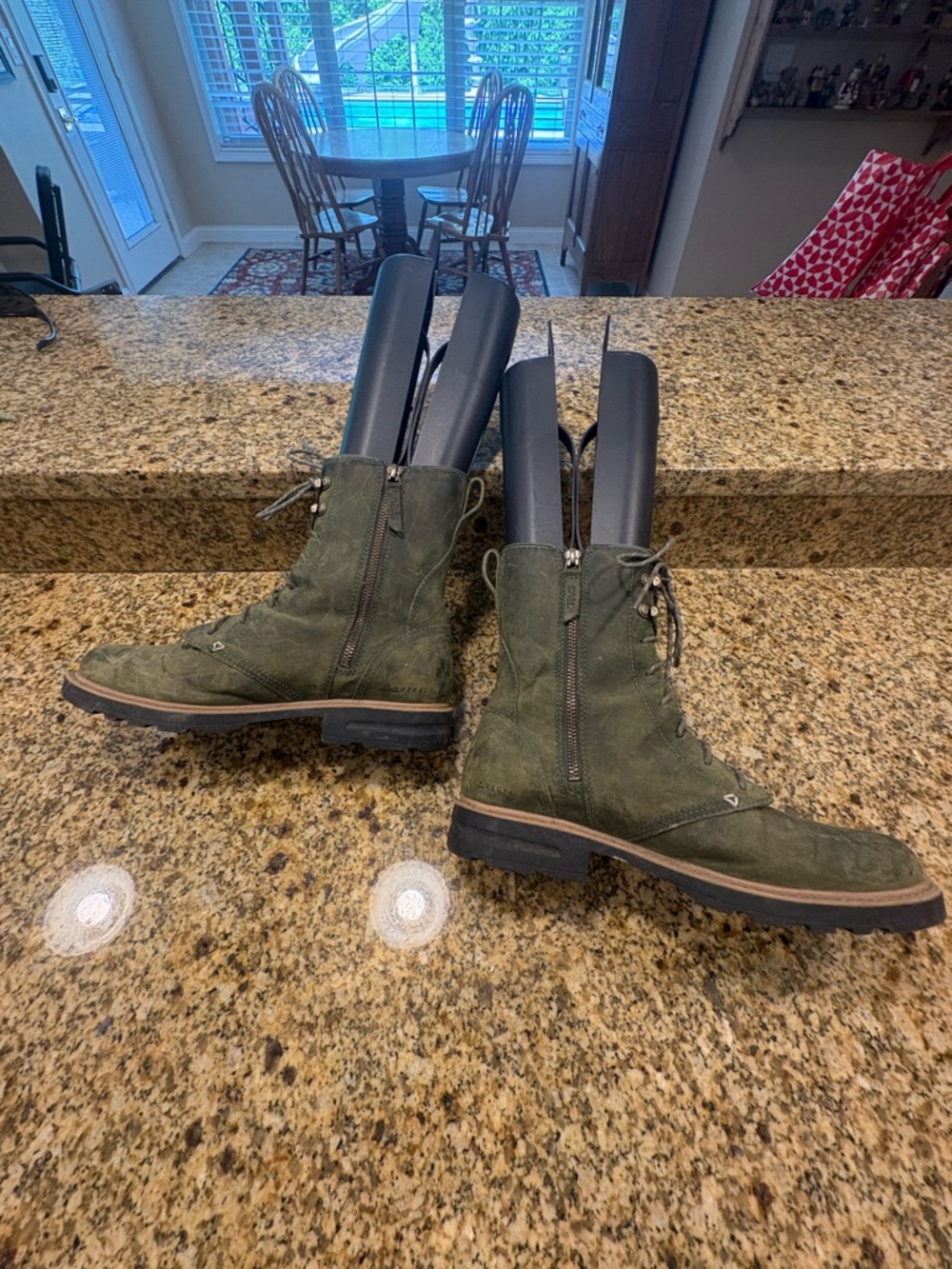 Teva Womens Rowena Water Proof Olive  Leather Outdoor Zipper Mid-Calf Boots 9 - Picture 7 of 10